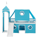 Loft Bed With Slide Tent And Tower Fun Playhouse Design - Furniture Home Direct