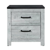 King Bedroom Set Solid Wood MDF Farmhouse Gray Wash - Furniture Home Direct