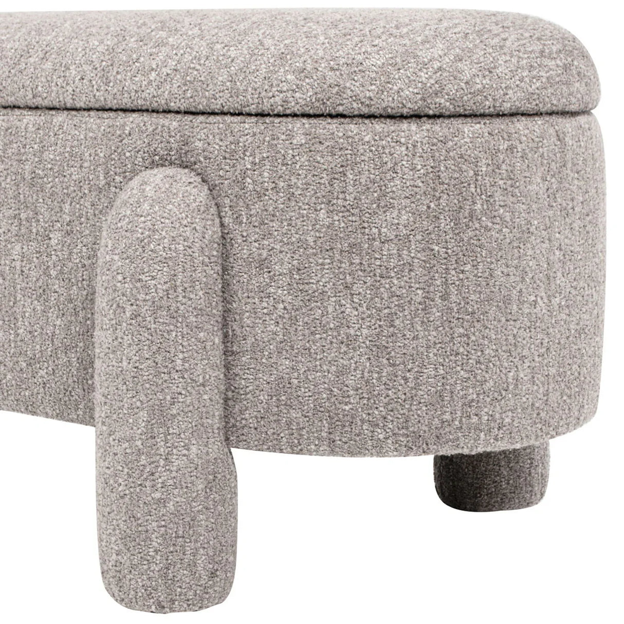 Hugo - Oval Fully Upholstered Storage Bench - Furniture Home Direct