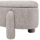 Hugo - Oval Fully Upholstered Storage Bench - Furniture Home Direct