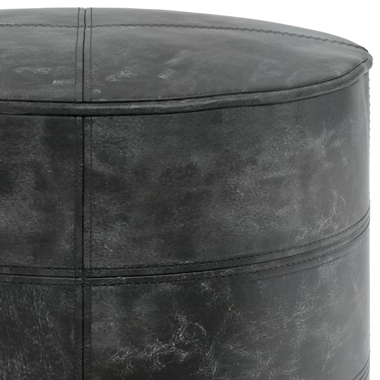 Connor - Handcrafted Round Pouf - Furniture Home Direct