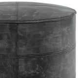 Connor - Handcrafted Round Pouf - Furniture Home Direct