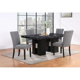 Jhoanna 5 Piece Dining Table Set With Chairs - Black - Furniture Home Direct