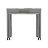 Counter Height Dining Island Set With Storage Stools Beige - Furniture Home Direct