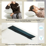 L Shaped Sofa Cloud Chenille Fabric Removable Ottoman White - Furniture Home Direct