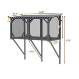 Premium Cat Window Box With Bug Proof Net For Large Indoor Cats Spruce Wood & Polyester - Antique Gray - Furniture Home Direct