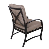 Modern Dining Chair With Back And Seat Cushion (Set of 2) - Antique Bronze - Furniture Home Direct