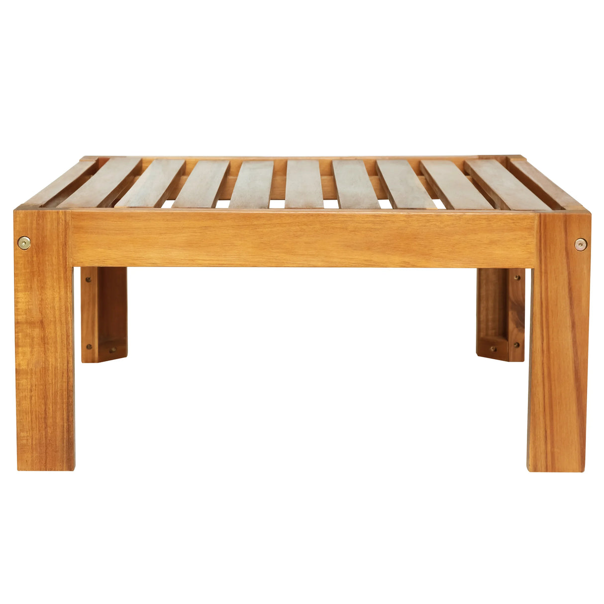 Outdoor 5-Piece Sectional Set with Cushions, Natural Finish+ Beige Cushions - Furniture Home Direct