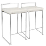 Fuji - Contemporary, Stackable Elegant Counter Stool (Set of 2) - Furniture Home Direct