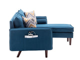 Mia - Sectional Sofa Chaise With USB Charger And Pillows - Furniture Home Direct