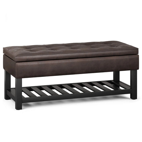 Cosmopolitan - Storage Ottoman Bench With Open Bottom - Furniture Home Direct