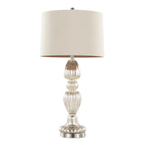 Spade - Contemporary Table Lamp (Set of 2) - Mercury / Nickel / Natural - Furniture Home Direct