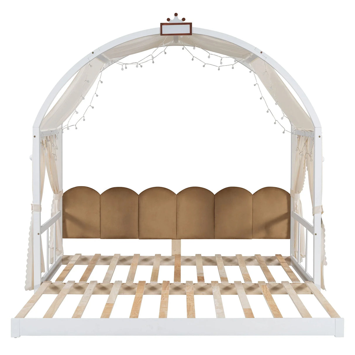 Extended Bed With Arched Roof And Trundle - Furniture Home Direct