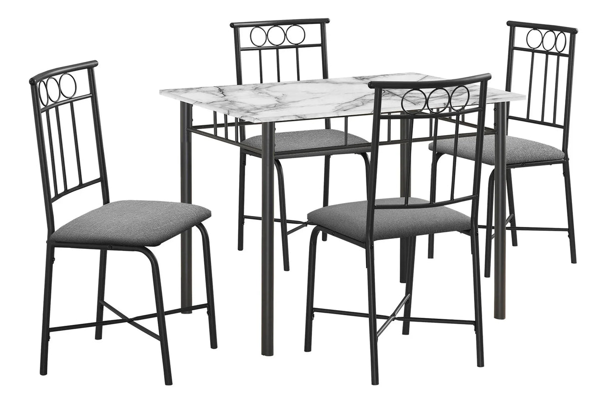 5 Pieces Dining Table Set, Small, Rectangular - Furniture Home Direct