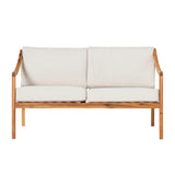 Modern Curved Arm Upholstered Outdoor Loveseat - Furniture Home Direct