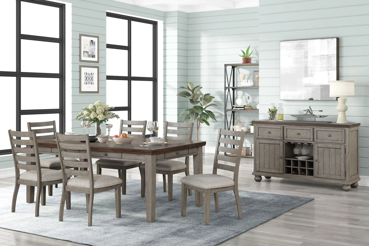 Rustic Two Tone Sever With Powerpack - Gray - Furniture Home Direct