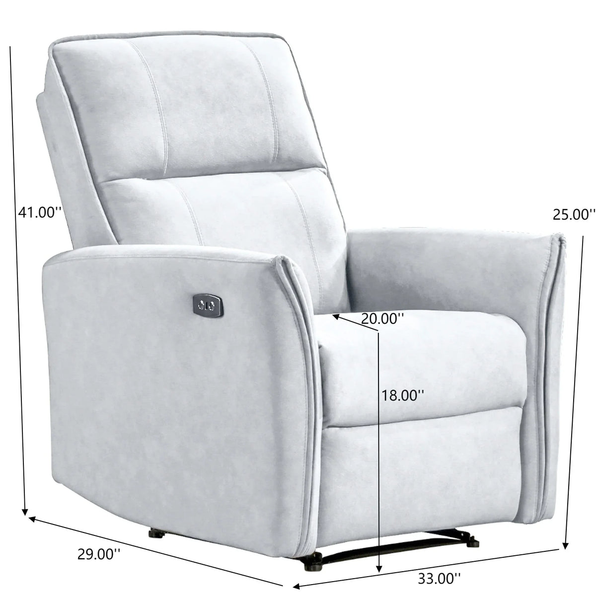 Asheville - Suede Recliner Chair - Furniture Home Direct