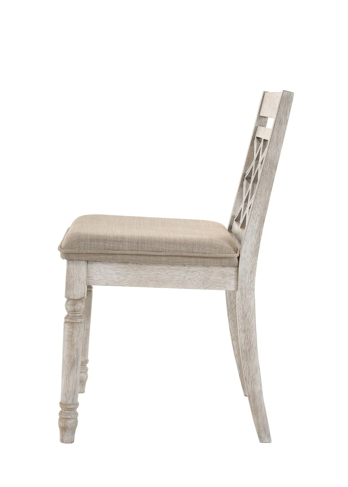 Havanna - Wide Contemporary Fabric Chair With Cushion (Set of 2) - Off White - Furniture Home Direct