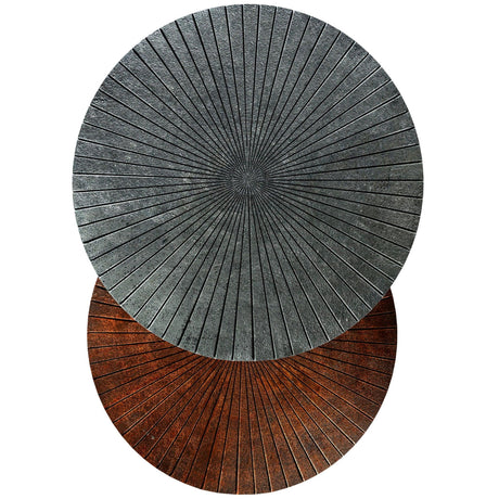 Drake - 2 Piece Nesting Table - Antique Nickel / Antique Copper - Furniture Home Direct