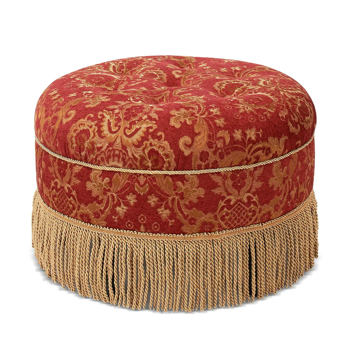 Yolanda - Round Upholstered Accent Ottoman - Furniture Home Direct