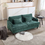 Mid Century Modern Chenille Fabric Loveseat Sofa, 2 Seat Upholstered Couch