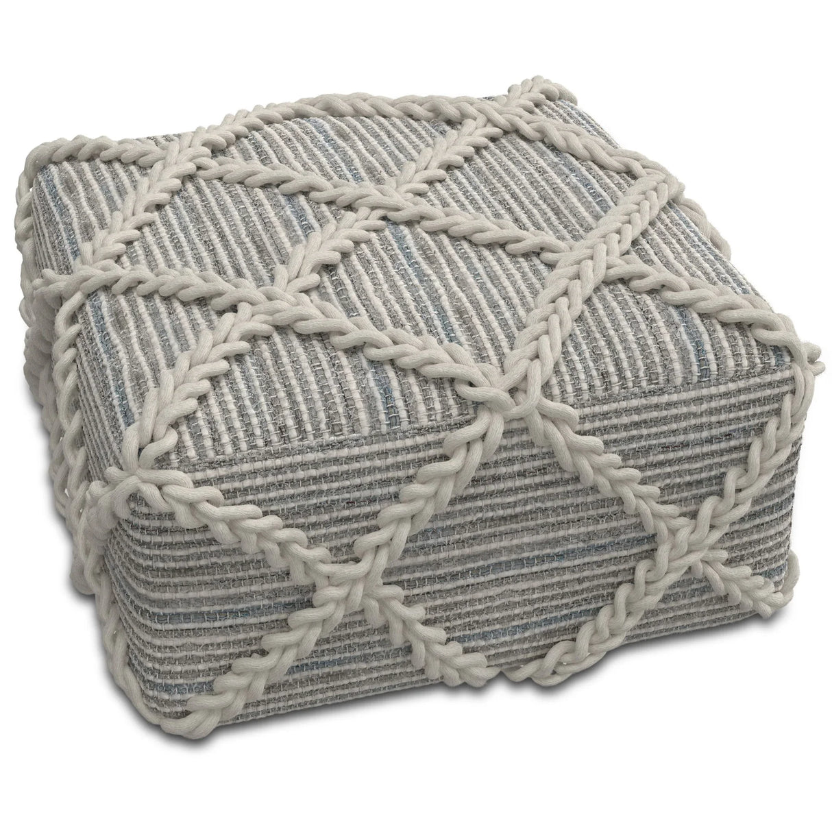 Cowan - Handcrafted Square Pouf - Furniture Home Direct
