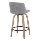 Toriano - Contemporary Fixed-Height Counter Stool & Swivel With Round Footrest (Set of 2) - Furniture Home Direct