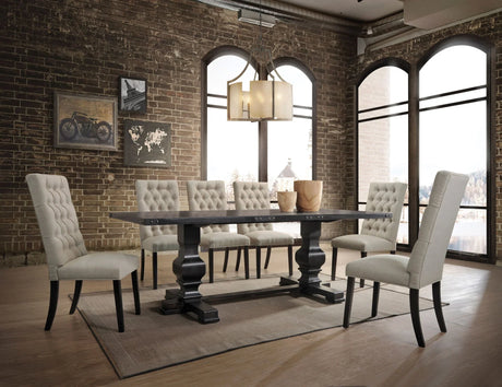 Morland - 7 Pieces Dining Room Set - Black - Furniture Home Direct