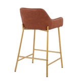 Daniella - Contemporary / Glam Fixed Height Counter Stool (Set of 2) - Furniture Home Direct