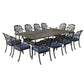 Rectangular Metal Dining Set With Cushions - Furniture Home Direct