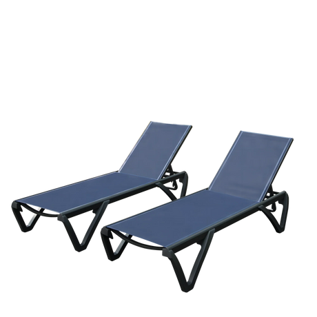Outdoor Lounge Chair - Navy Blue - Furniture Home Direct