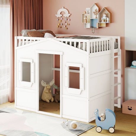 House Loft Bed With Ladder - Furniture Home Direct