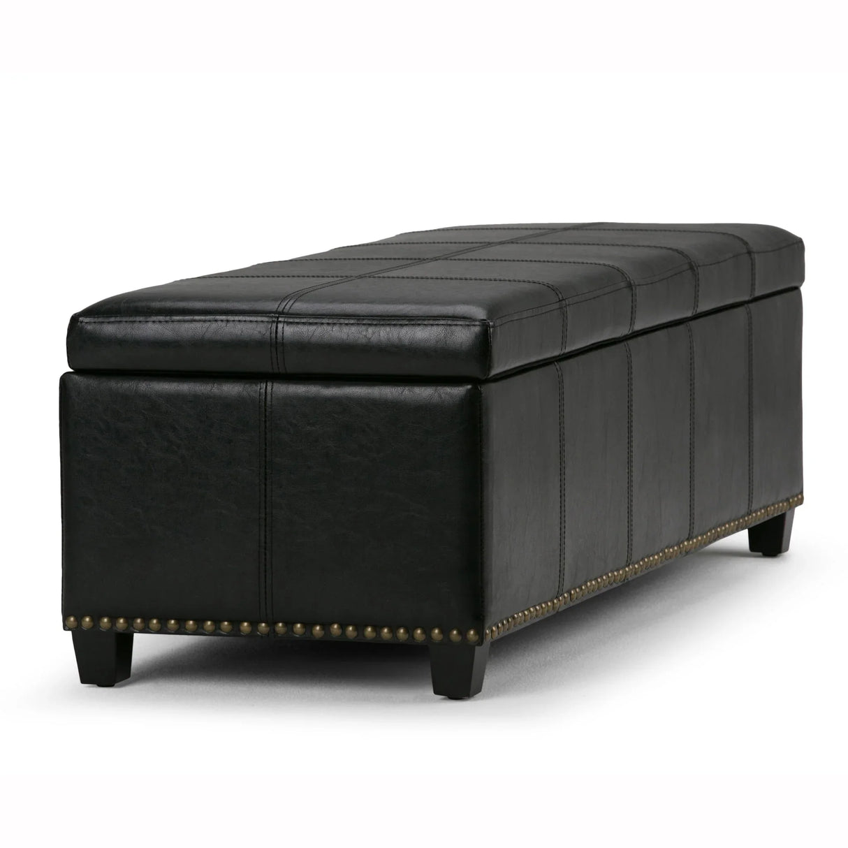 Kingsley - Upholstered Large Storage Ottoman - Furniture Home Direct