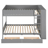 Bunk Bed With 2 Drawers And Multi Layer Cabinet - Furniture Home Direct