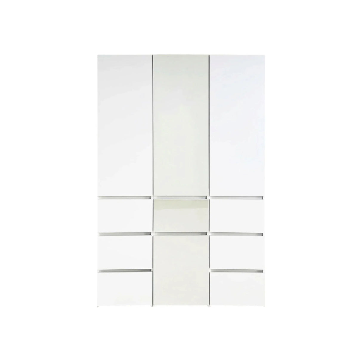 Elise - Modular Wood Closet System With Mirror For Custom Storage Solutions - White