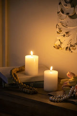 LED Candles With Wick And Remote Control Timer (Set of 2) - White - Furniture Home Direct