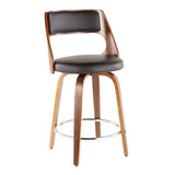 Cecina - Mid-Century Modern Fixed Height Counter Stool With Swivel And Round Footrest (Set of 2) - Furniture Home Direct