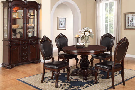 Classic Formal Dining Room Table And 4 Side Chairs - Furniture Home Direct