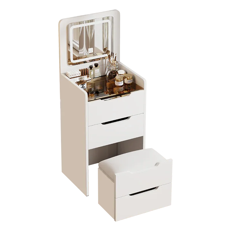 Vanity Desk with Flip Top Mirror and Drawers White - Furniture Home Direct