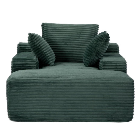 Oversized Chaise Lounge Chair Cozy Cloud Couch With 3 Throw Pillows And Wide Armrest - Furniture Home Direct