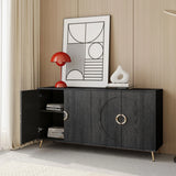 Modern Lacquered 4 Door Wooden Cabinet Sideboard Buffet Server Cabinet Storage Cabinet, For Living Room, Entryway, Hallway, Office, Kitchen And Dining Room - Furniture Home Direct
