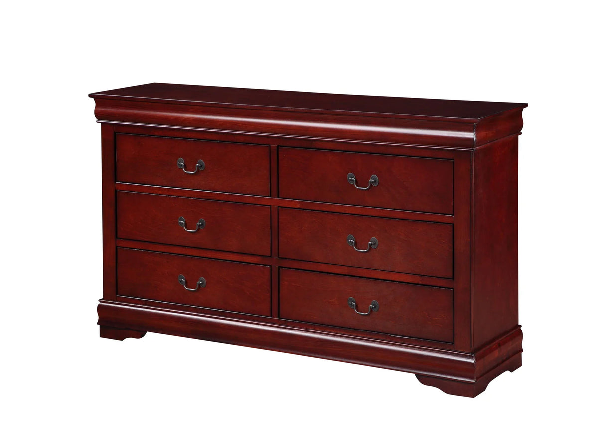 Louis Philippe - Bedroom Dresser, Sleek Design - Furniture Home Direct