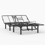 Adjustable Bed Base Frame With Head And Foot Incline, Quiet Motor, Queen Size Steel, Dual USB A, C Ports - Black - Furniture Home Direct