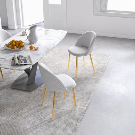 Marion - Mid-Century Modern Dining Chair (Set of 2) - Gold / White - Furniture Home Direct