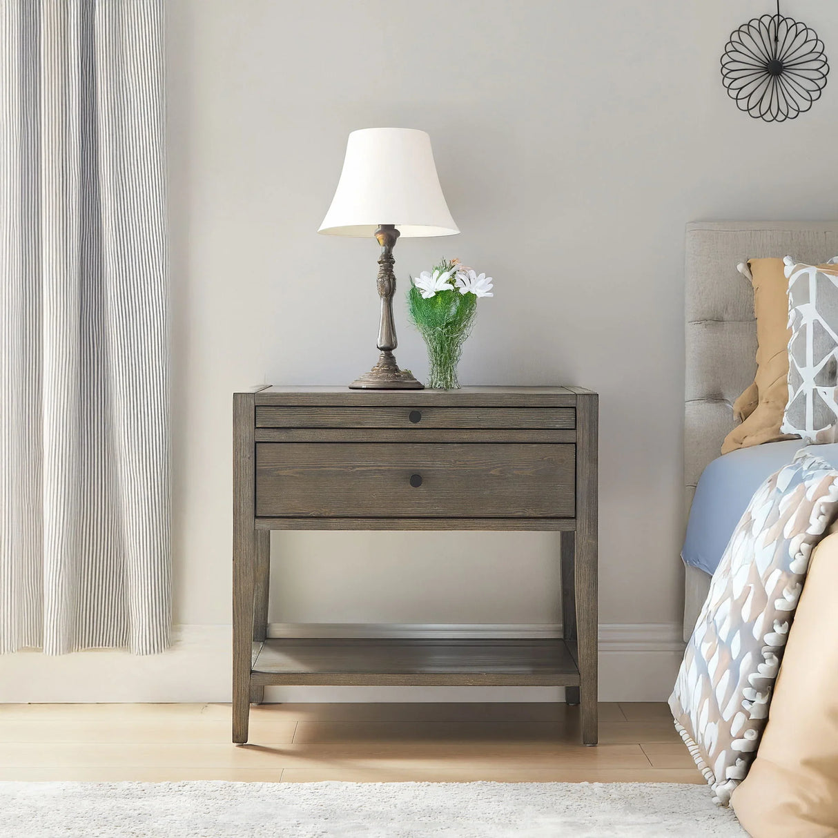 Sunveil - 1 Drawer Nightstand - Furniture Home Direct