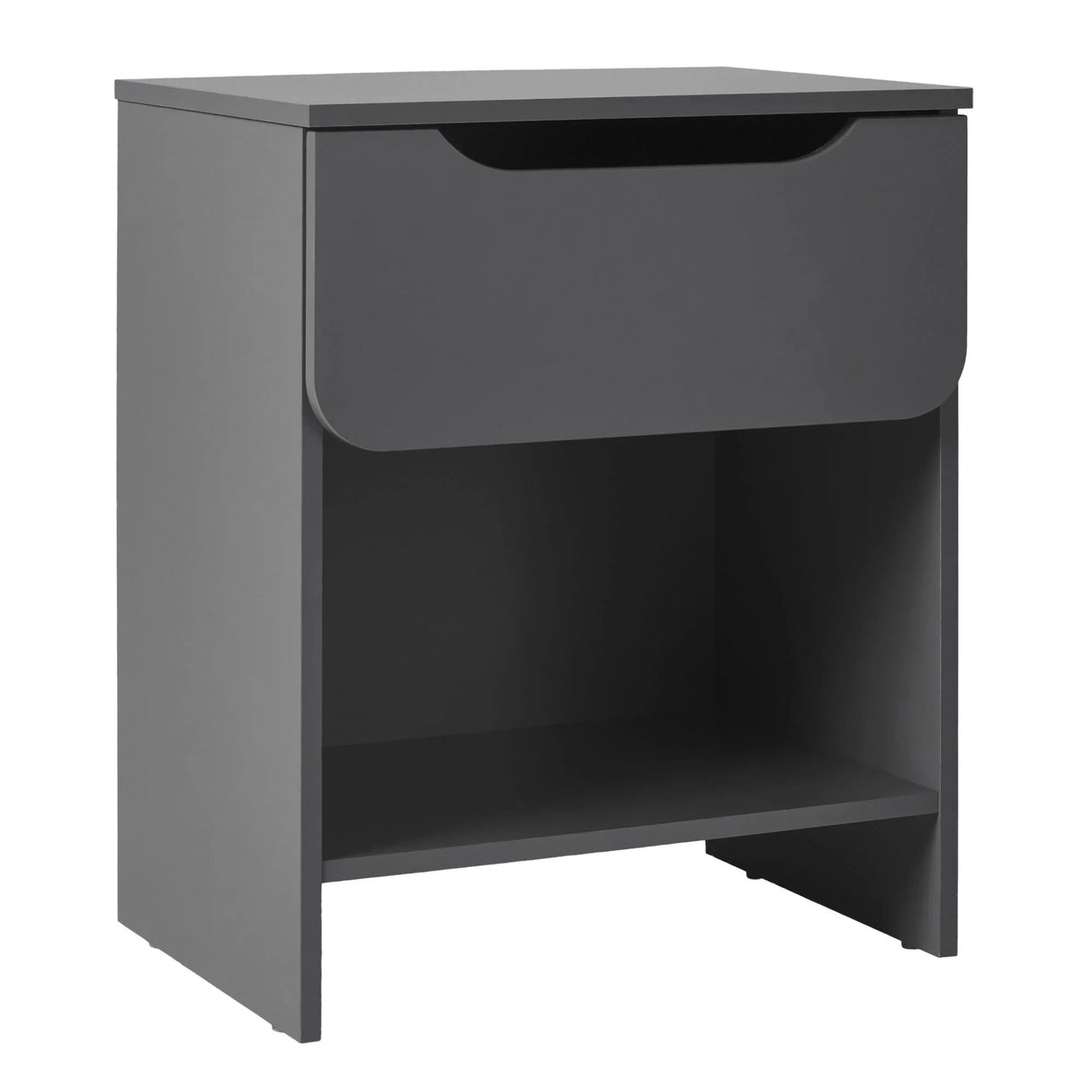 Modern Minimalist 1 Drawer Nightstand With Cubby - Furniture Home Direct