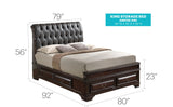 Storage Bed Elegant Transitional - Furniture Home Direct