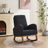 Rocking Glider Chair With High Back And Side Pocket - Furniture Home Direct