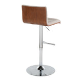 Mason - Contemporary Adjustable Barstool & Swivel With Straight T Footrest (Set of 2) - Furniture Home Direct