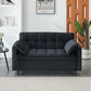 Modern Velvet Sofa, Sofa Pull-Out Bed, Small Love Seat Casual Sofa With Back, With Pillow, Pockets, Living Room Furniture, 3 In 1 Convertible Sleep Sofa Bed - Furniture Home Direct